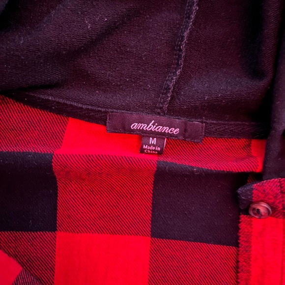 Ambience Medium Red Plaid Long Sleeve - Picture 3 of 3